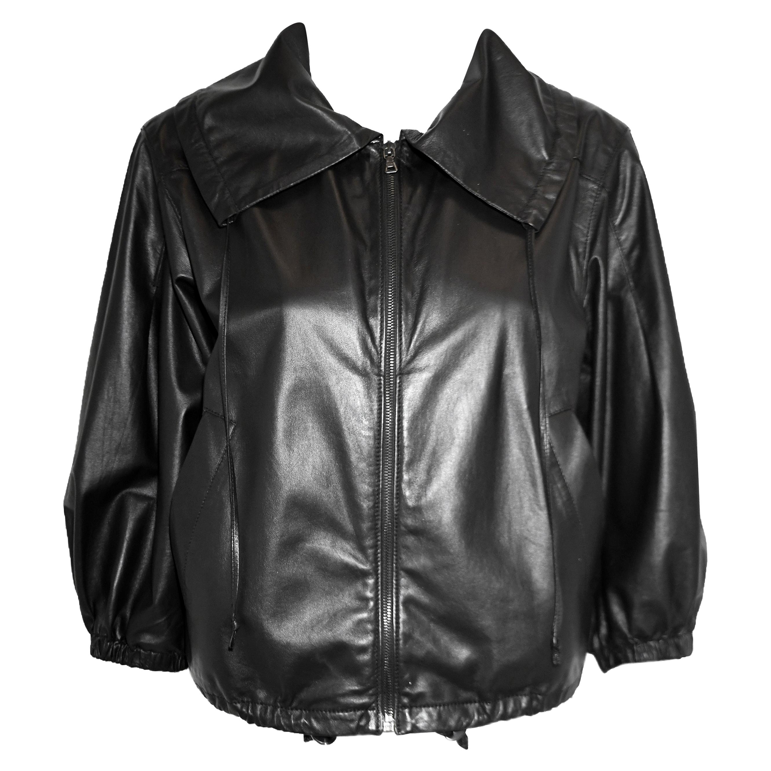 prada leather bomber jacket