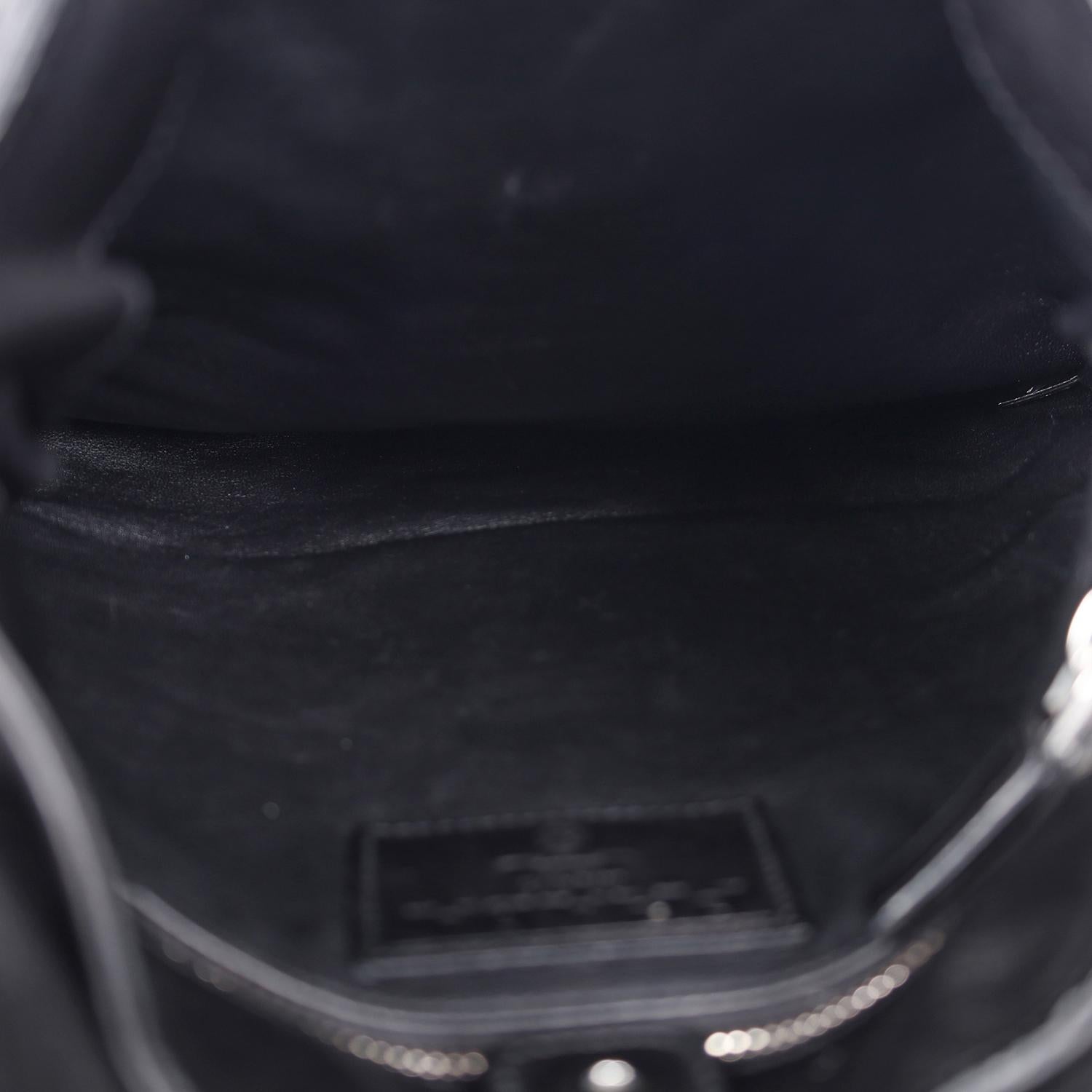 Prada Black Leather Flat Buckle Crossbody Bag For Sale 8