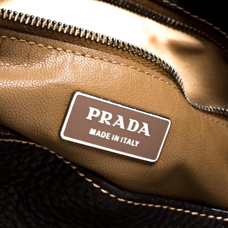 Women's Prada Dark Brown Leather Shoulder Bag