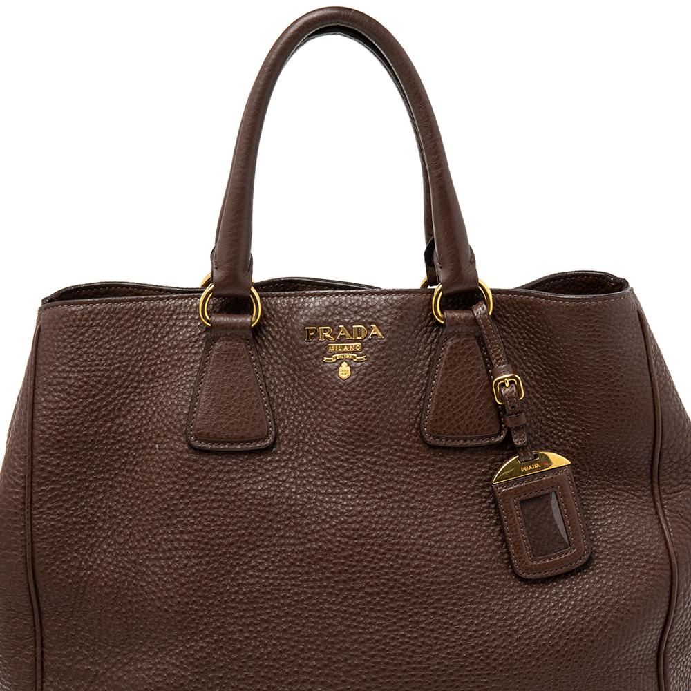 Prada chocolate brown clearance handbag