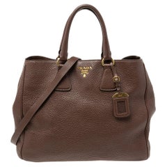 Prada Dark Brown Leather Tote