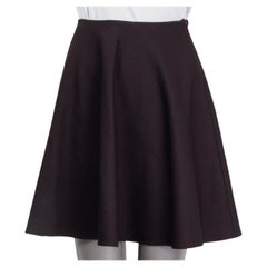 PRADA dark brown nylon FLARED SHORT Skirt 36 XXS