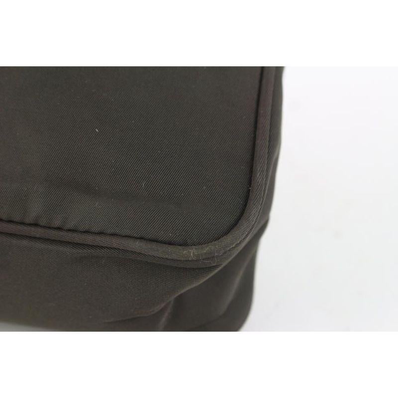 Prada Dark Brown Nylon Tessuto Mini Hobo Bag 914pr55 3