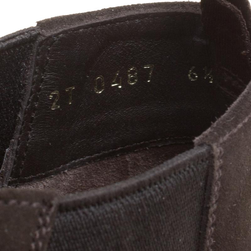 Prada Dark Brown Suede Chelsea Boots Size 40.5 1