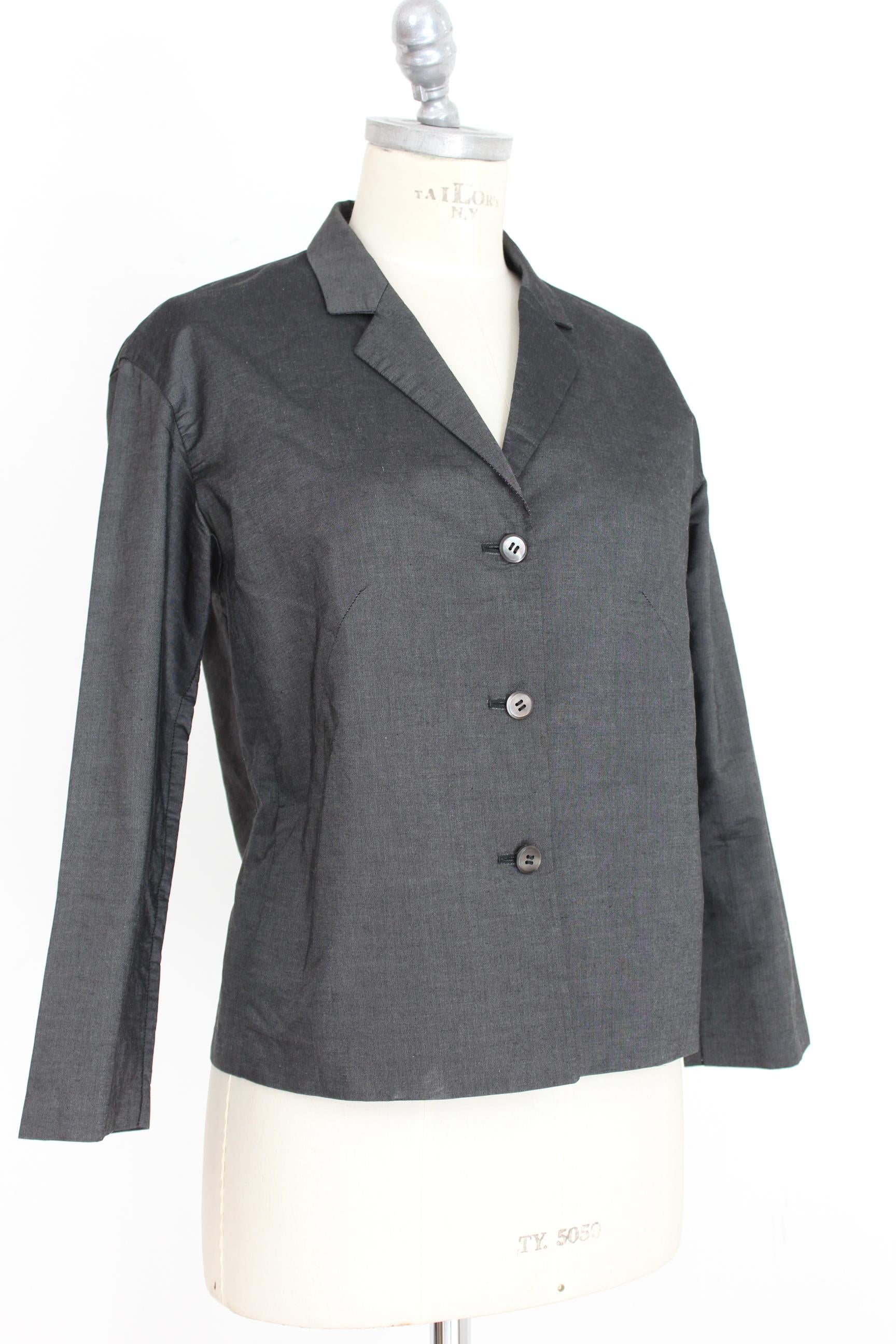 Women's Prada Dark Gray Cotton Short Evening Soft Jacket 