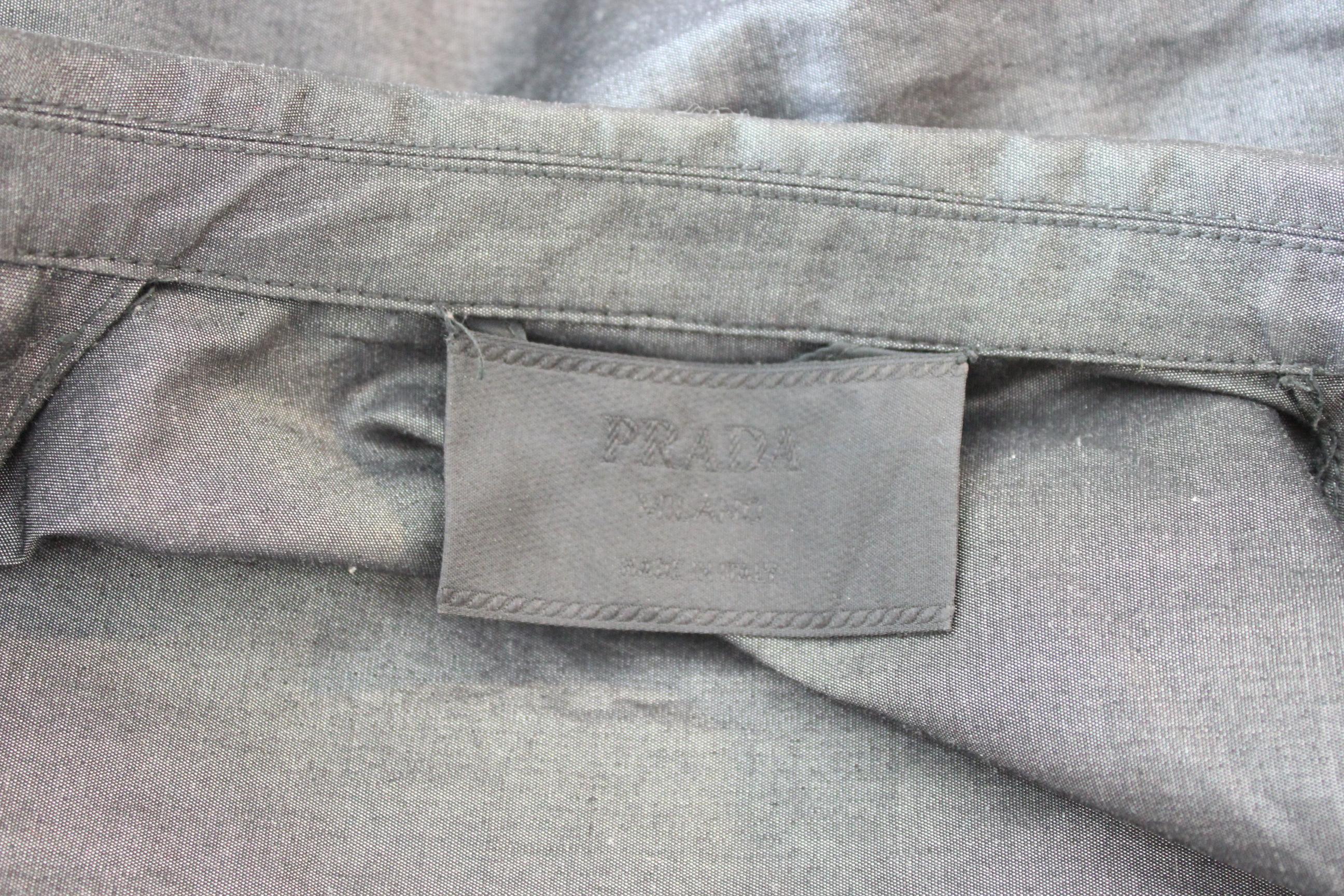 Prada Dark Gray Cotton Short Evening Soft Jacket  2