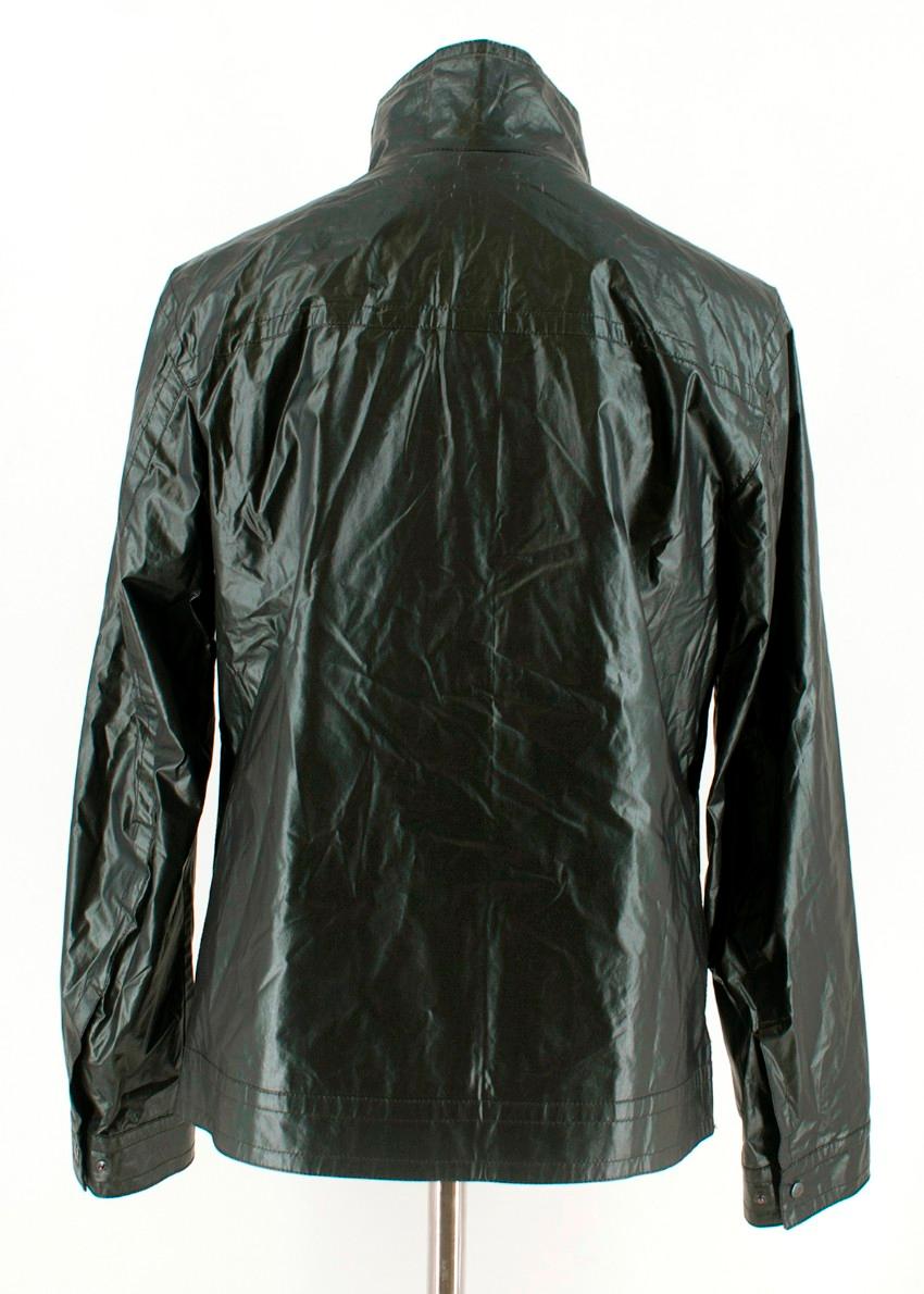 green prada leather jacket