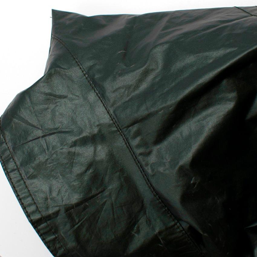 Black Prada Dark Green Waxed Jacket - Size M For Sale