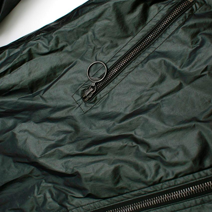 Prada Dark Green Waxed Jacket - Size M In Excellent Condition For Sale In London, GB
