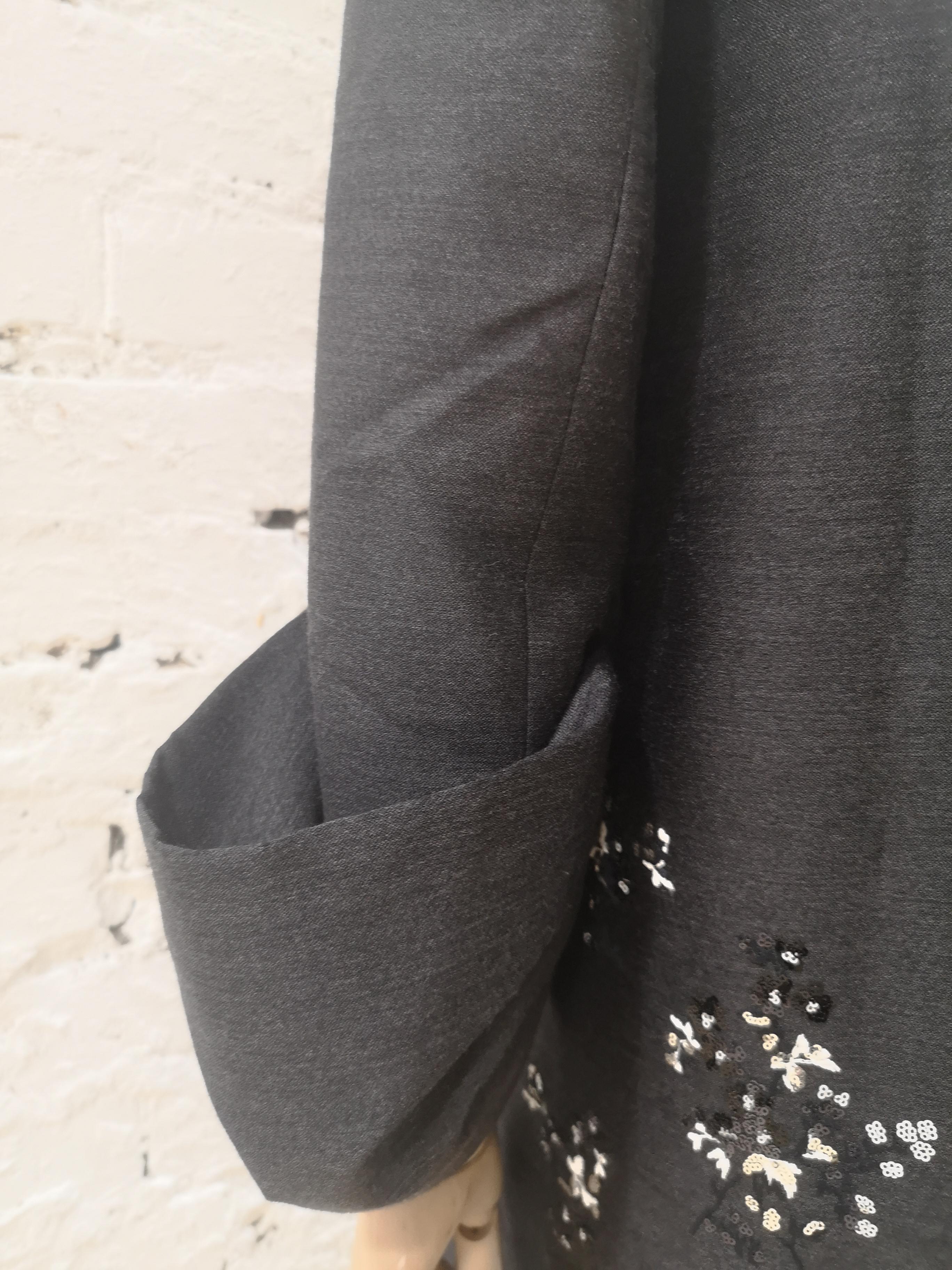 Women's or Men's Prada dark grey sequins beads coat For Sale