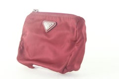 PRADA Dunkelrote Kosmetiktasche Tessuto Nylon 1PR83K
