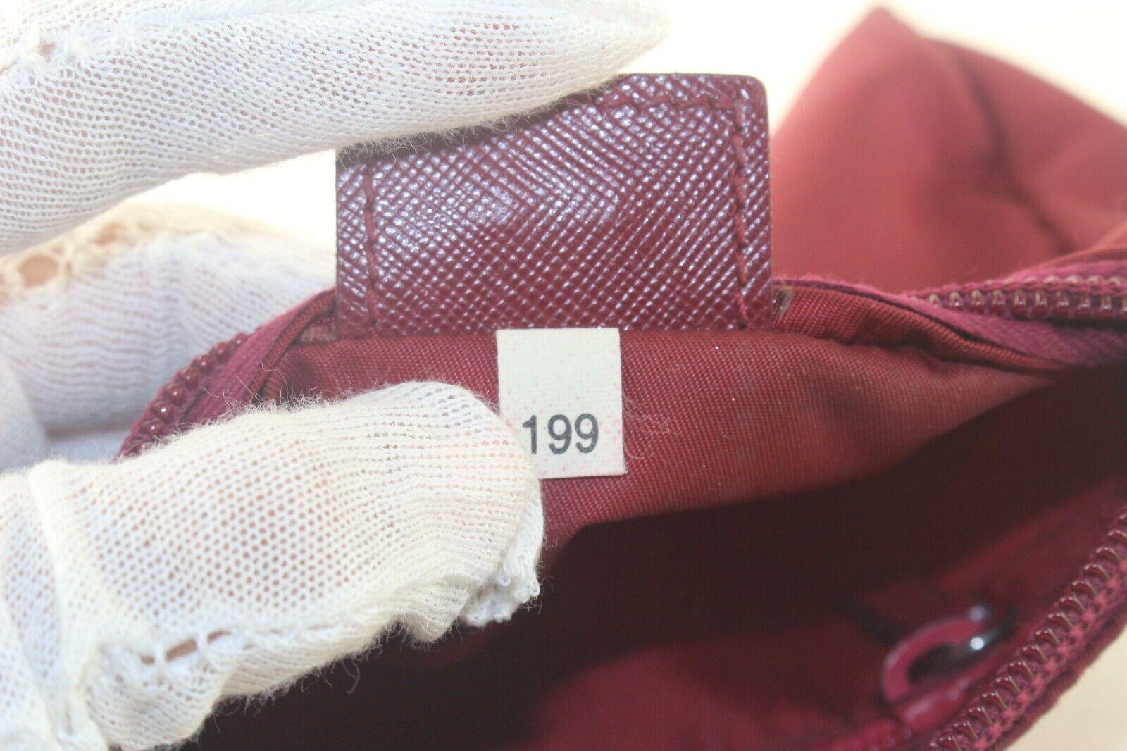 PRADA Dark Red Cosmetic Pouch Tessuto Nylon 1PR83K 2
