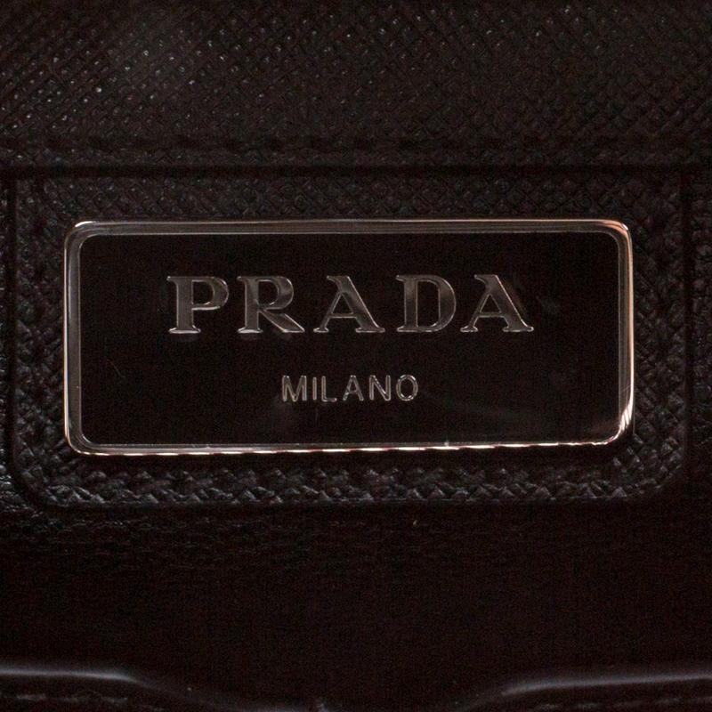 Prada Dark Red Saffiano Leather Travel Briefcase 3