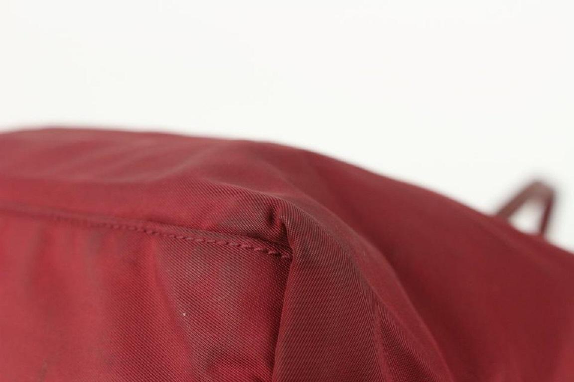 Prada Dark Red Tessuto Nylon Shopper Tote Bag 820pr84c 1