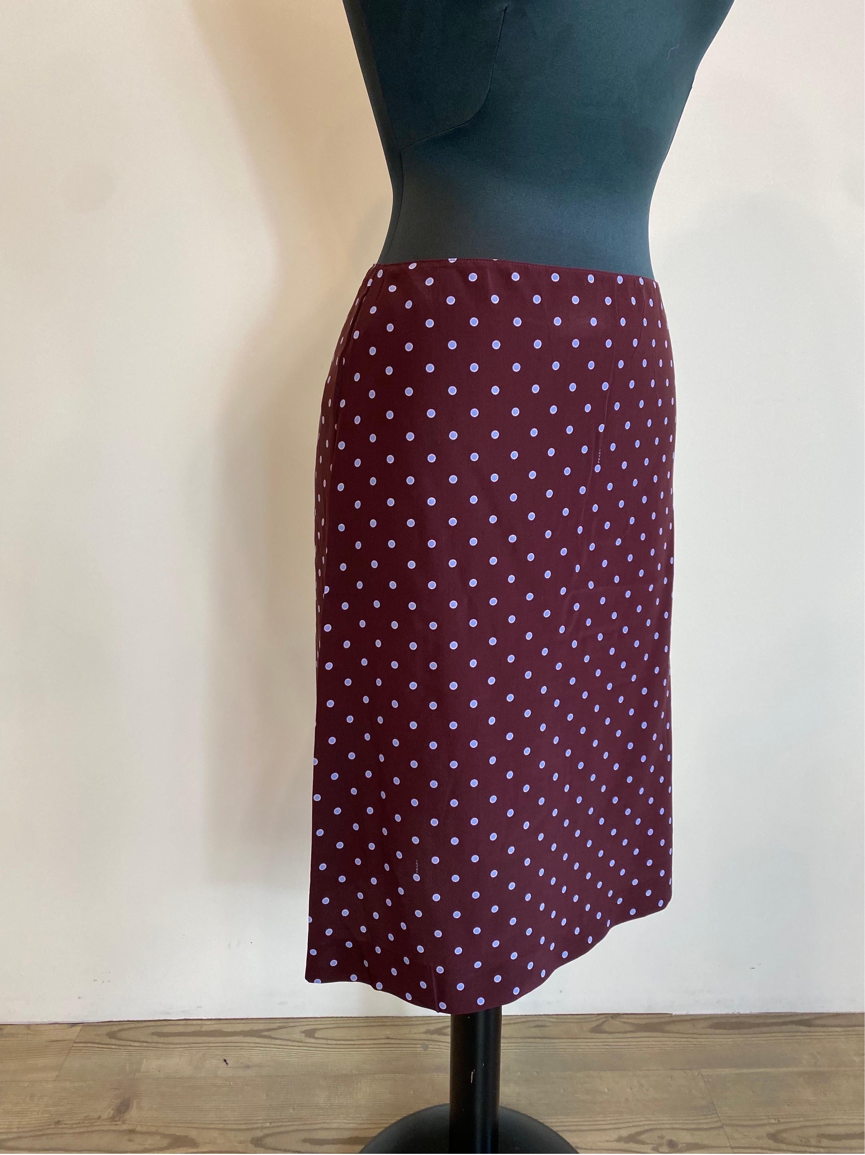 Women's or Men's Prada Demi silk blue pois Skirt