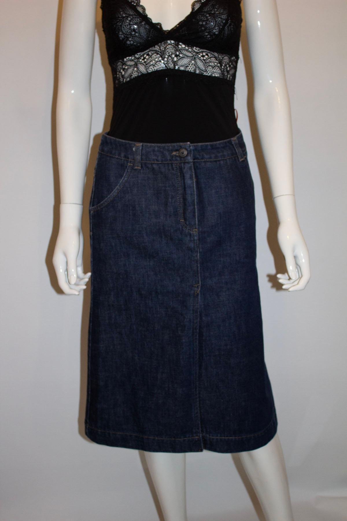 Prada , Denim Skirt In Good Condition For Sale In London, GB