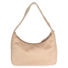 Prada Desert Beige Nylon Tessuto Re-Edition 2000 Mini Hobo