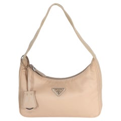 Prada Desert Beige Nylon Tessuto Re-Edition 2000 Mini Hobo