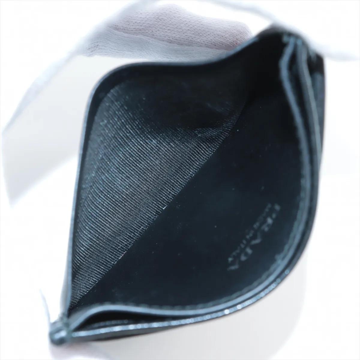 Prada Diagramme Custodia per carte di credito in pelle nera in vendita 1