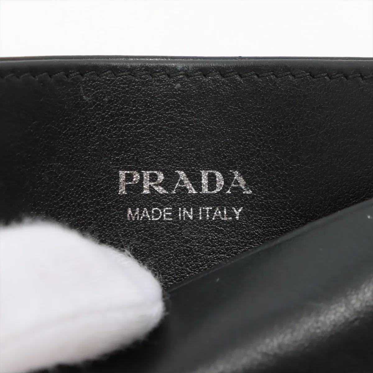 Prada Diagramme Custodia per carte di credito in pelle nera in vendita 2