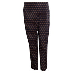 Prada, Blaue und braune Hose mit Diamantenmuster