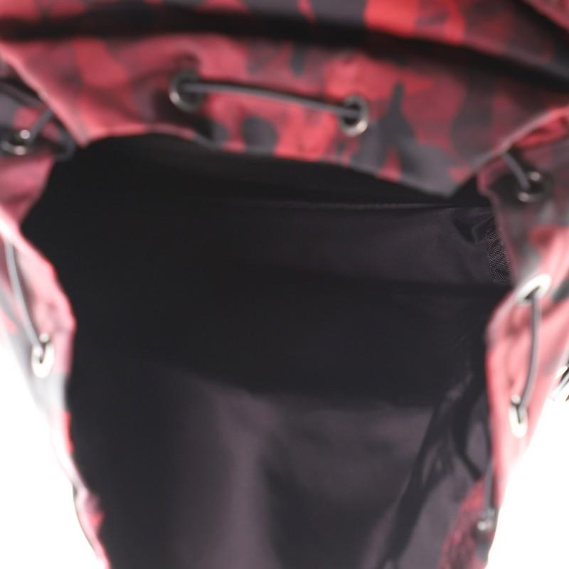 Women's or Men's Prada Double Buckle Backpack Printed Tessuto Medium