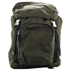 Prada Double Buckle Backpack Tessuto Large