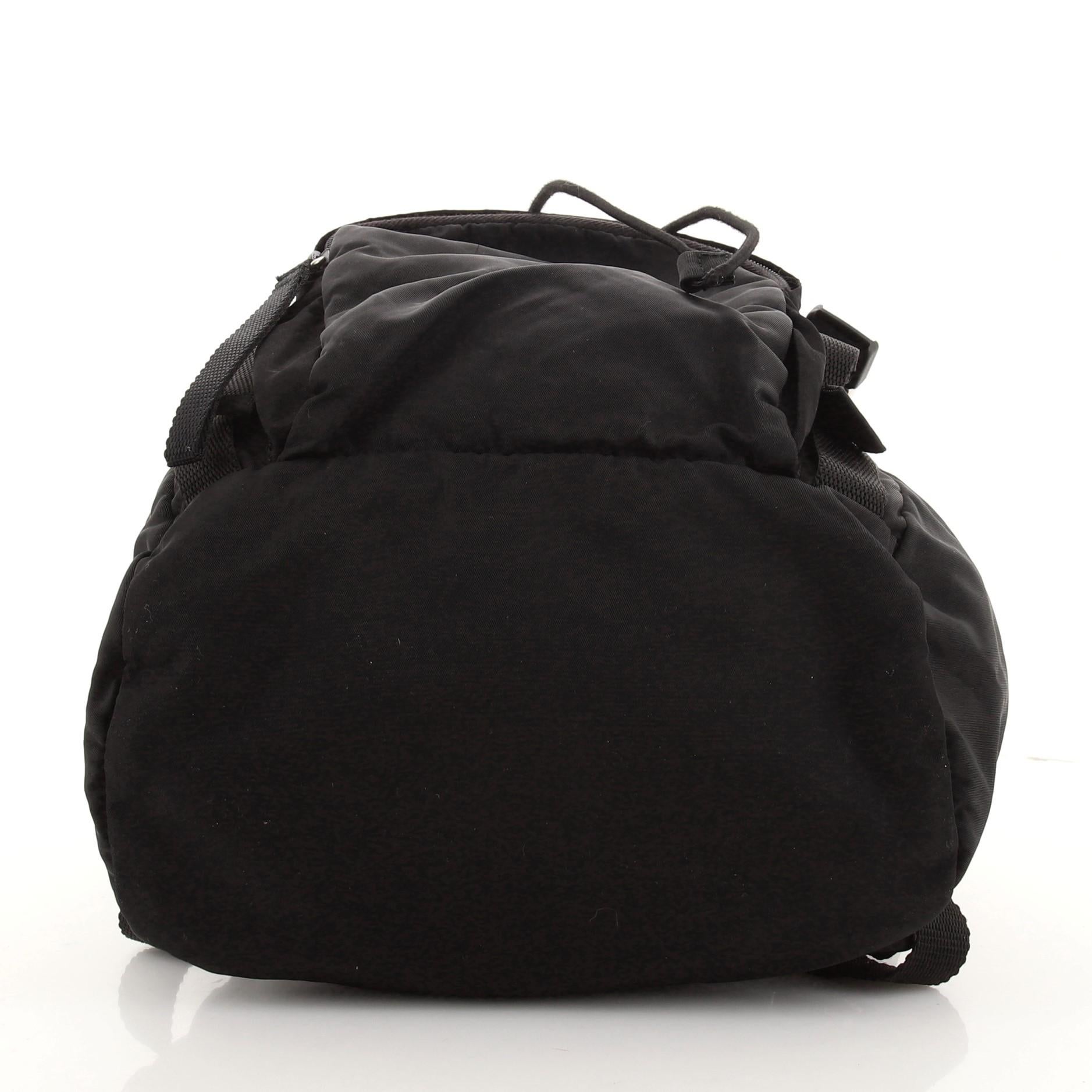 Women's or Men's Prada Double Buckle Backpack Tessuto Small