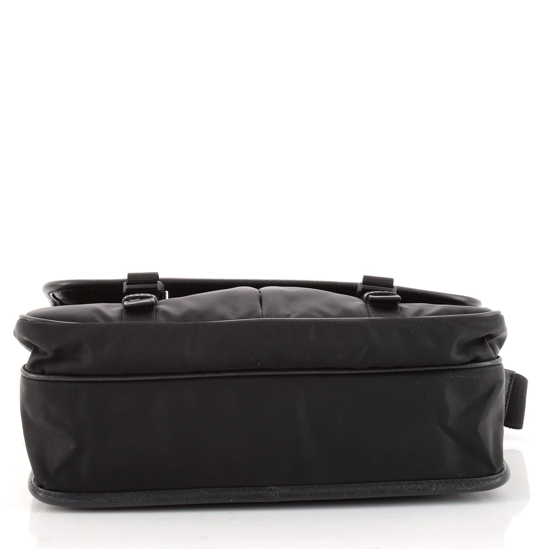 Prada Double Buckle Flap Camera Bag Tessuto Medium In Good Condition In NY, NY