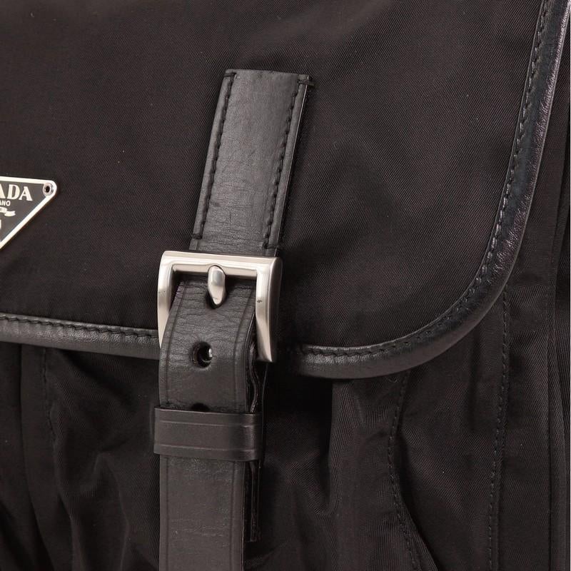 Prada Double Buckle Flap Kameratasche Tessuto Medium 1