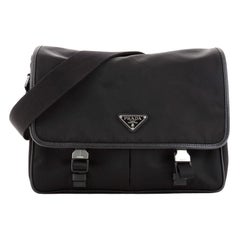Prada Double Buckle Flap Camera Bag Tessuto Medium