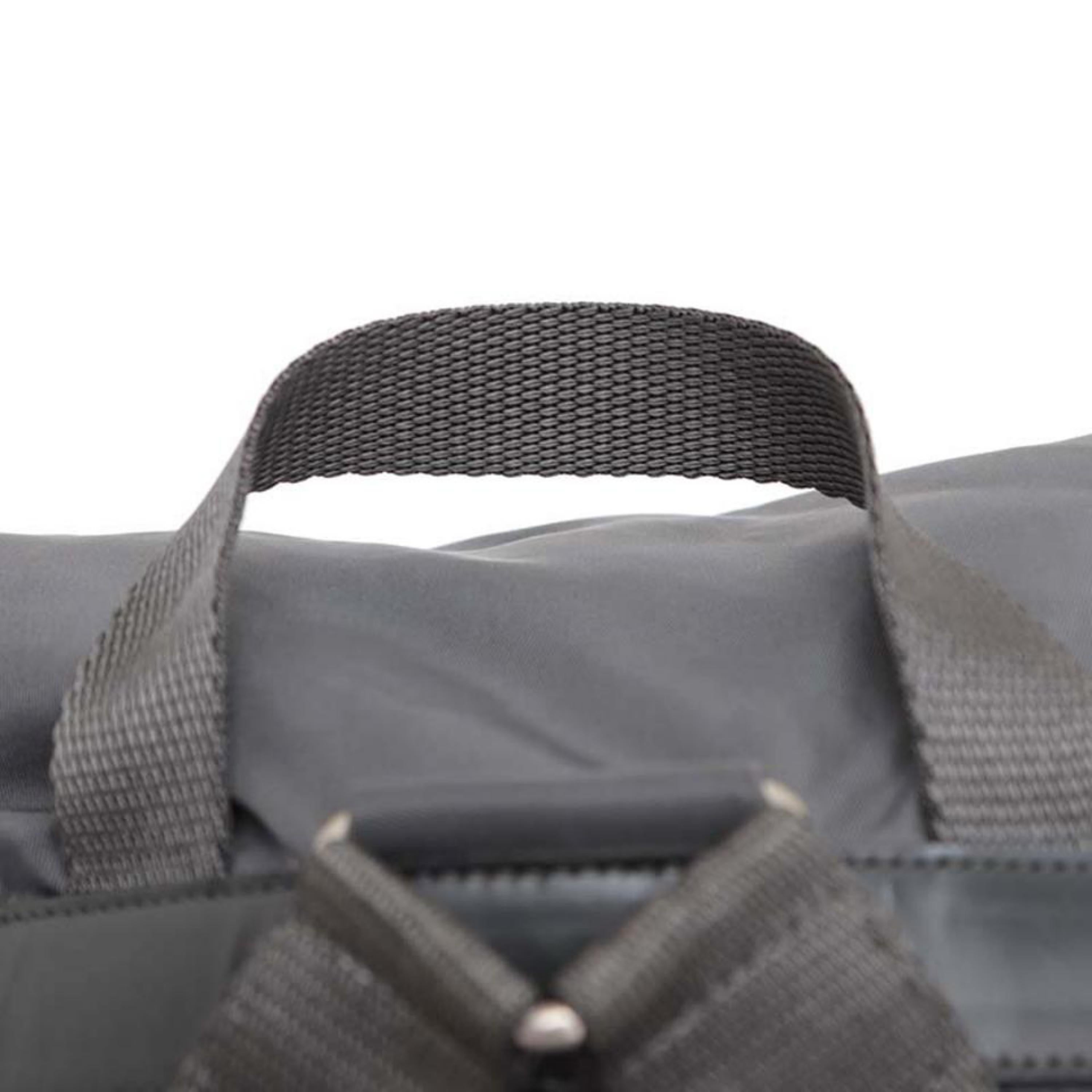 Women's Prada Double Charcoal Pocket 230313 Grey Nylon Backpack For Sale
