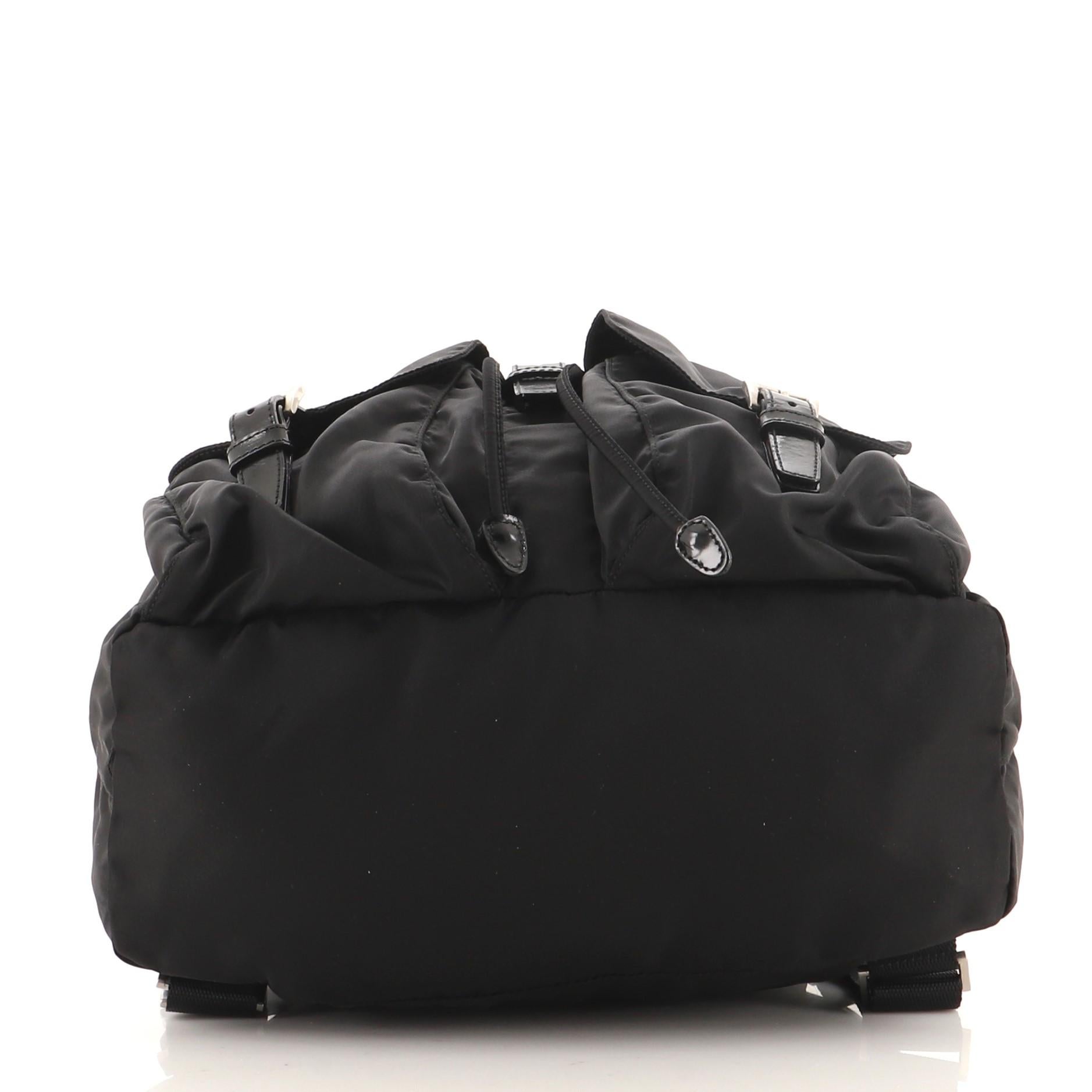 Prada Double Front Pocket Backpack Tessuto Medium In Good Condition In NY, NY