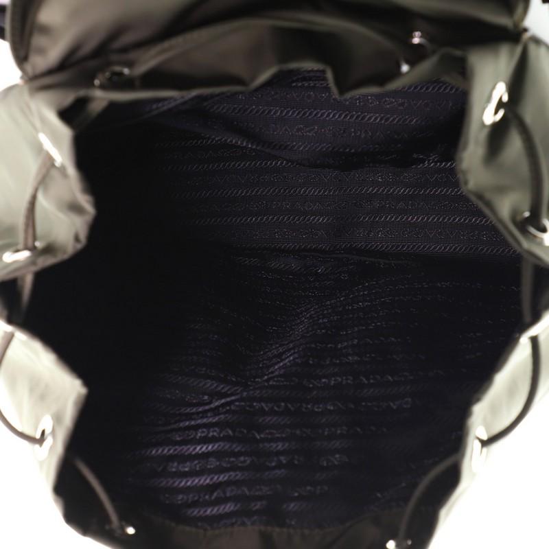 Black Prada Double Front Pocket Backpack Tessuto Medium 