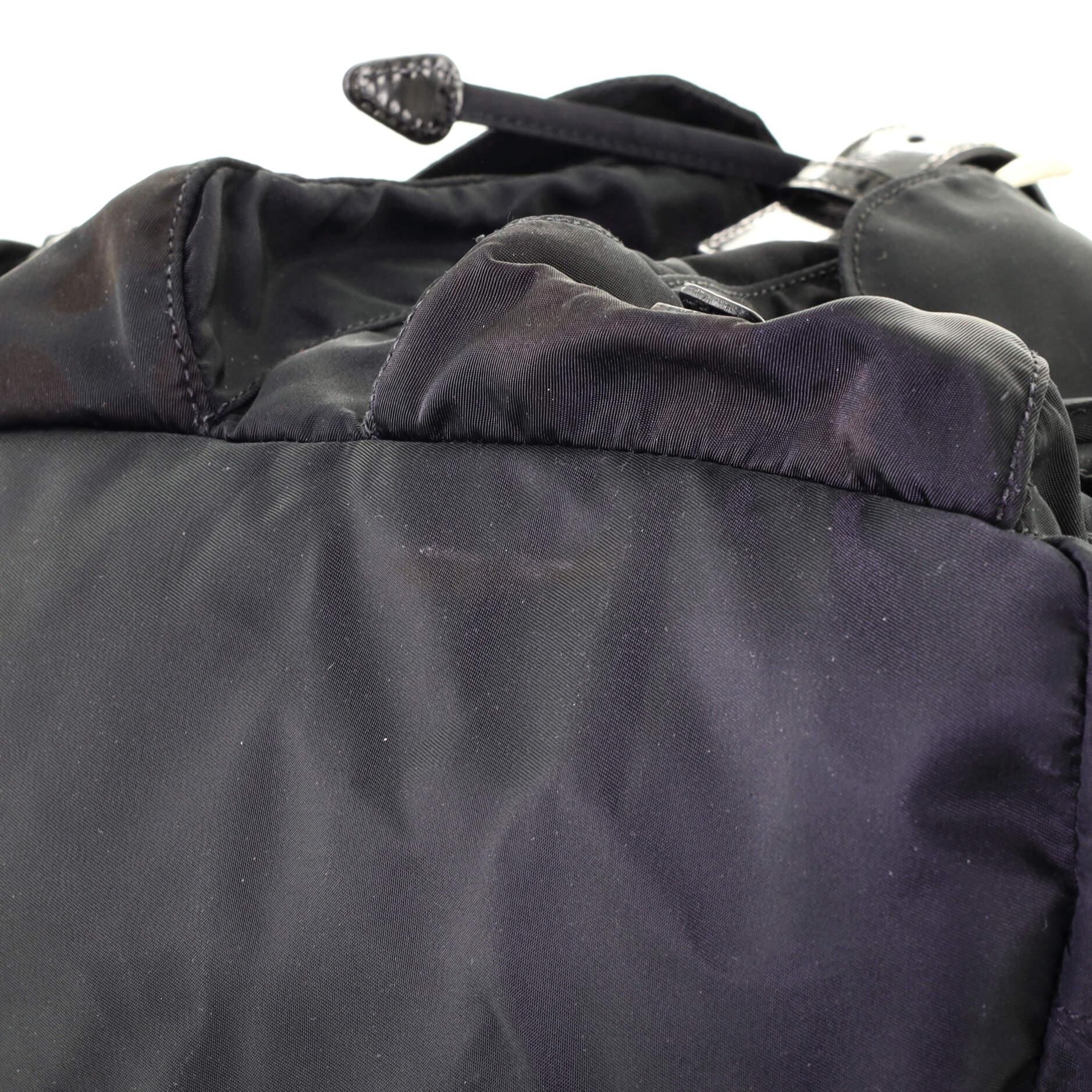 Women's or Men's Prada Double Front Pocket Backpack Tessuto Medium