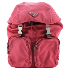 Prada Double Front Pocket Backpack Tessuto Medium