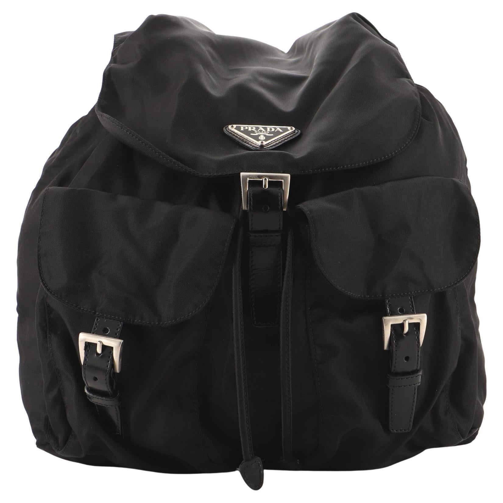 Prada Double Front Pocket Backpack Tessuto Medium