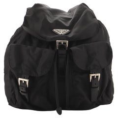 Prada Double Front Pocket Backpack Tessuto Medium