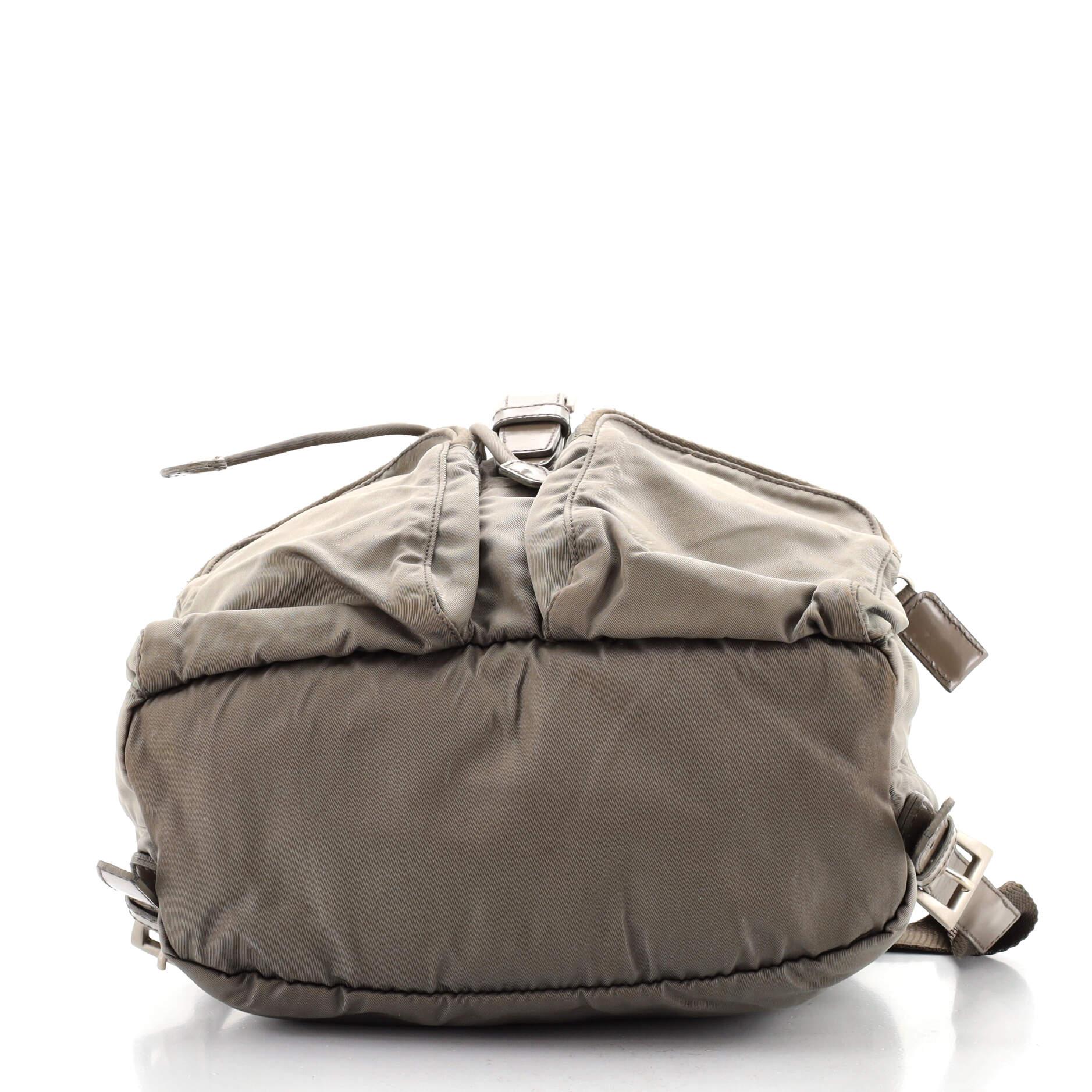Prada Double Front Pocket Backpack Tessuto Small In Good Condition In NY, NY