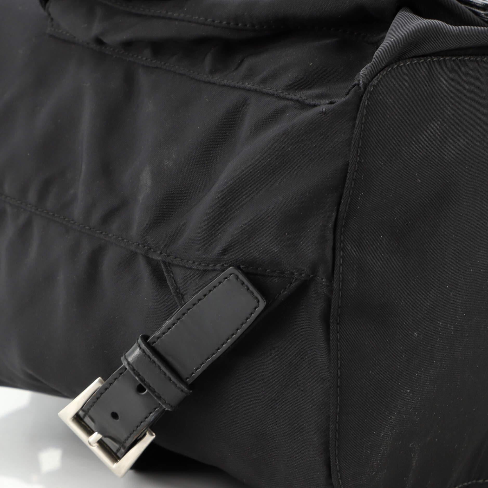 Prada Double Front Pocket Backpack Tessuto Small 1