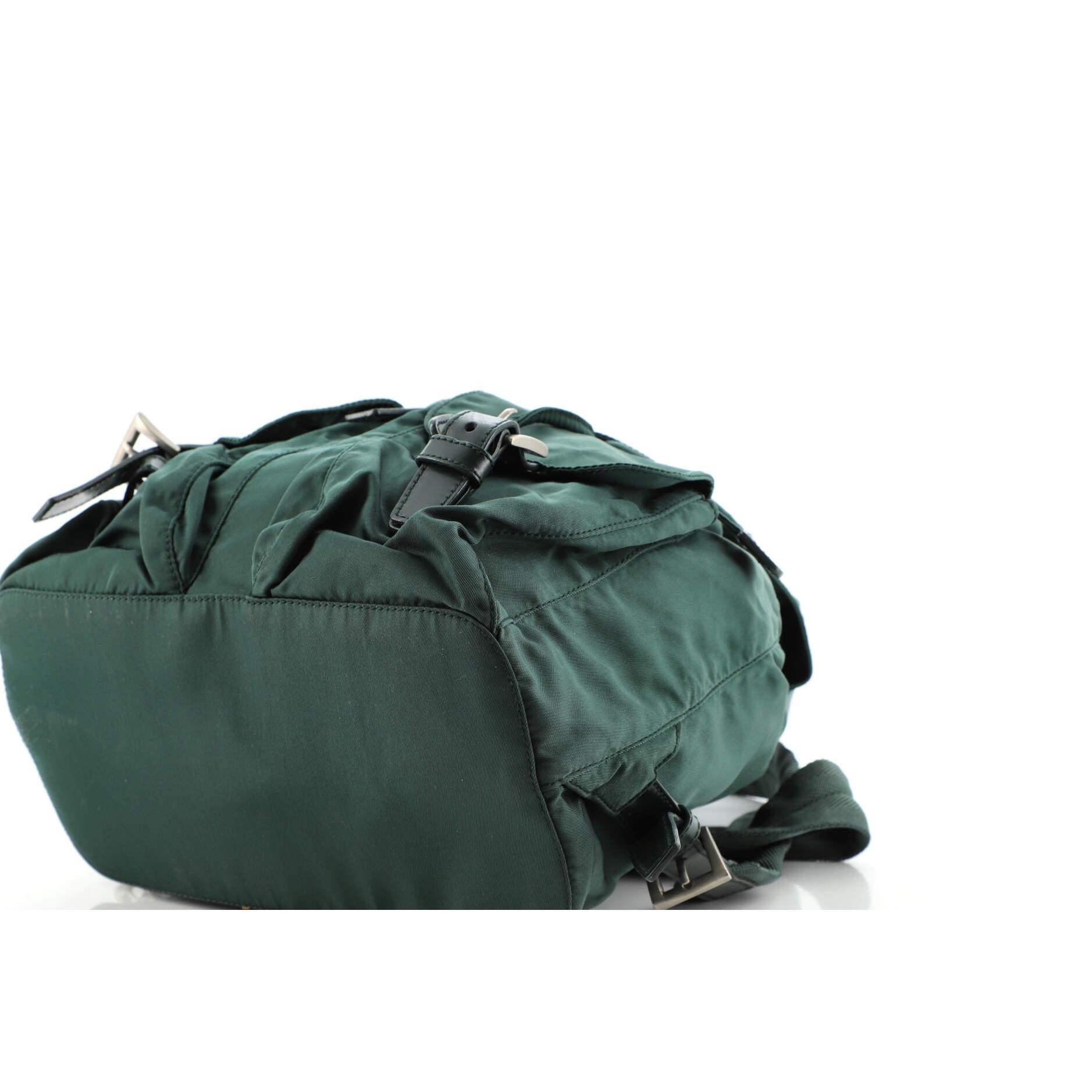 Prada Double Front Pocket Backpack Tessuto Small 1