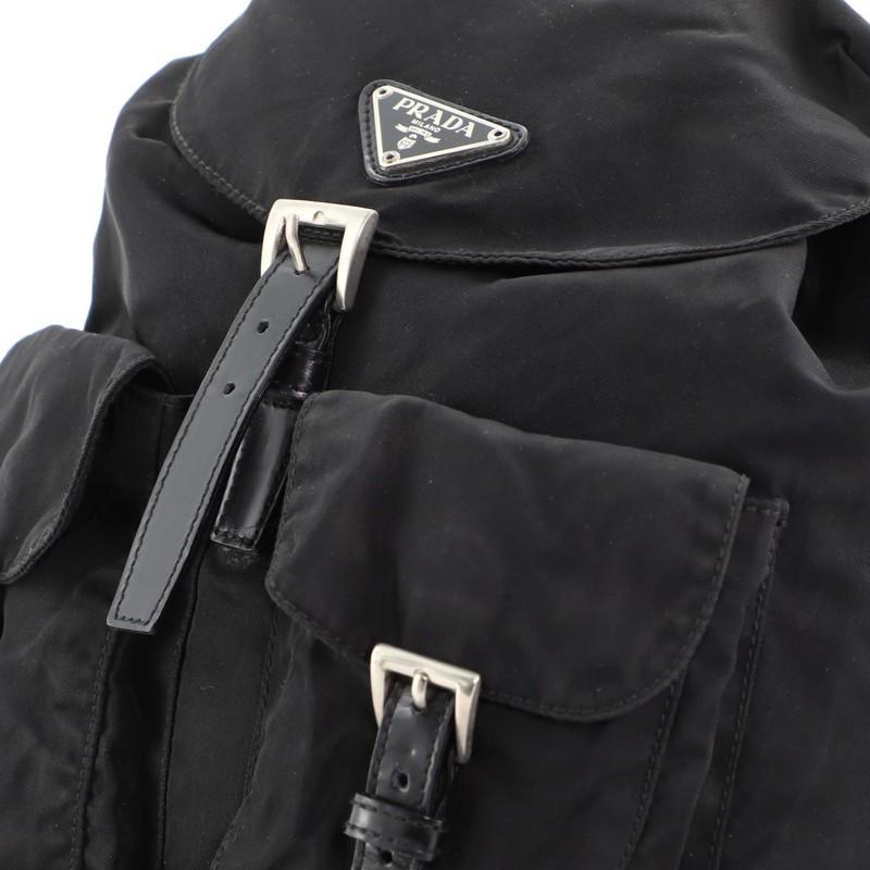 Prada Double Front Pocket Backpack Tessuto Small 2