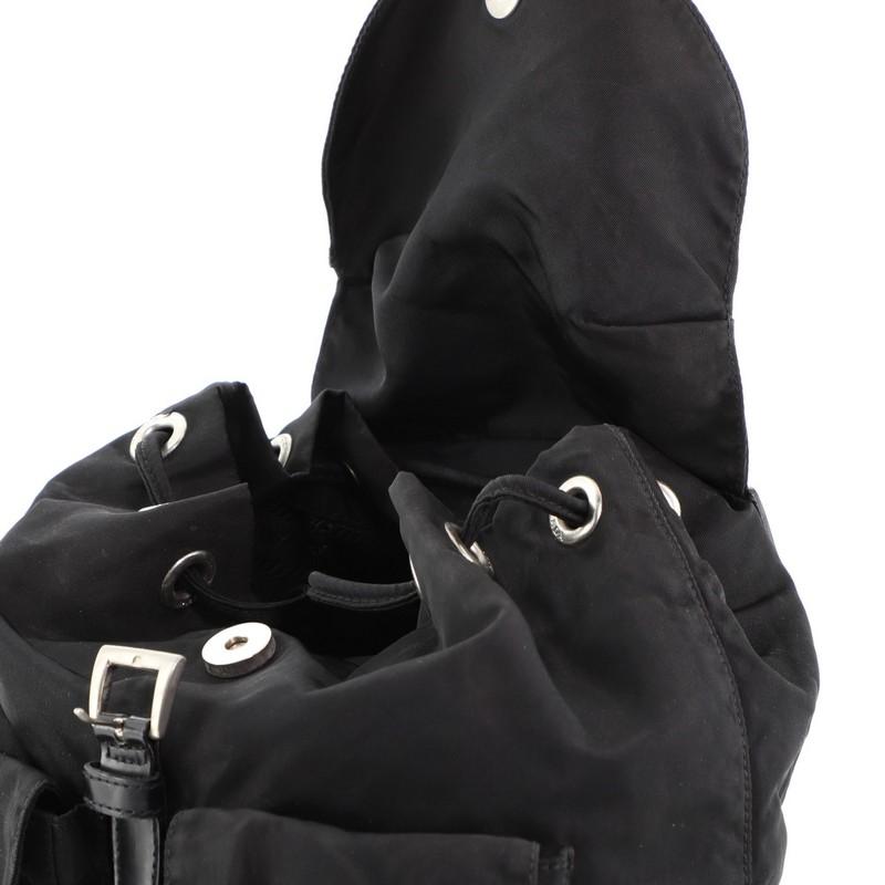 Prada Double Front Pocket Backpack Tessuto Small 3