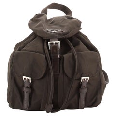 Prada Double Front Pocket Backpack Tessuto Small