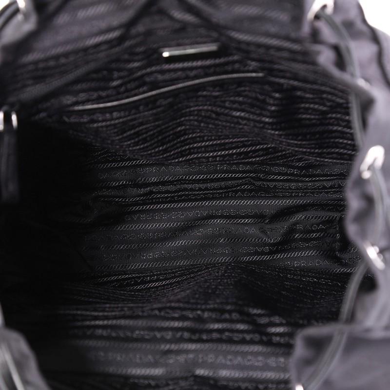 Prada Double Front Pocket Backpack Tessuto With Fur Medium 1