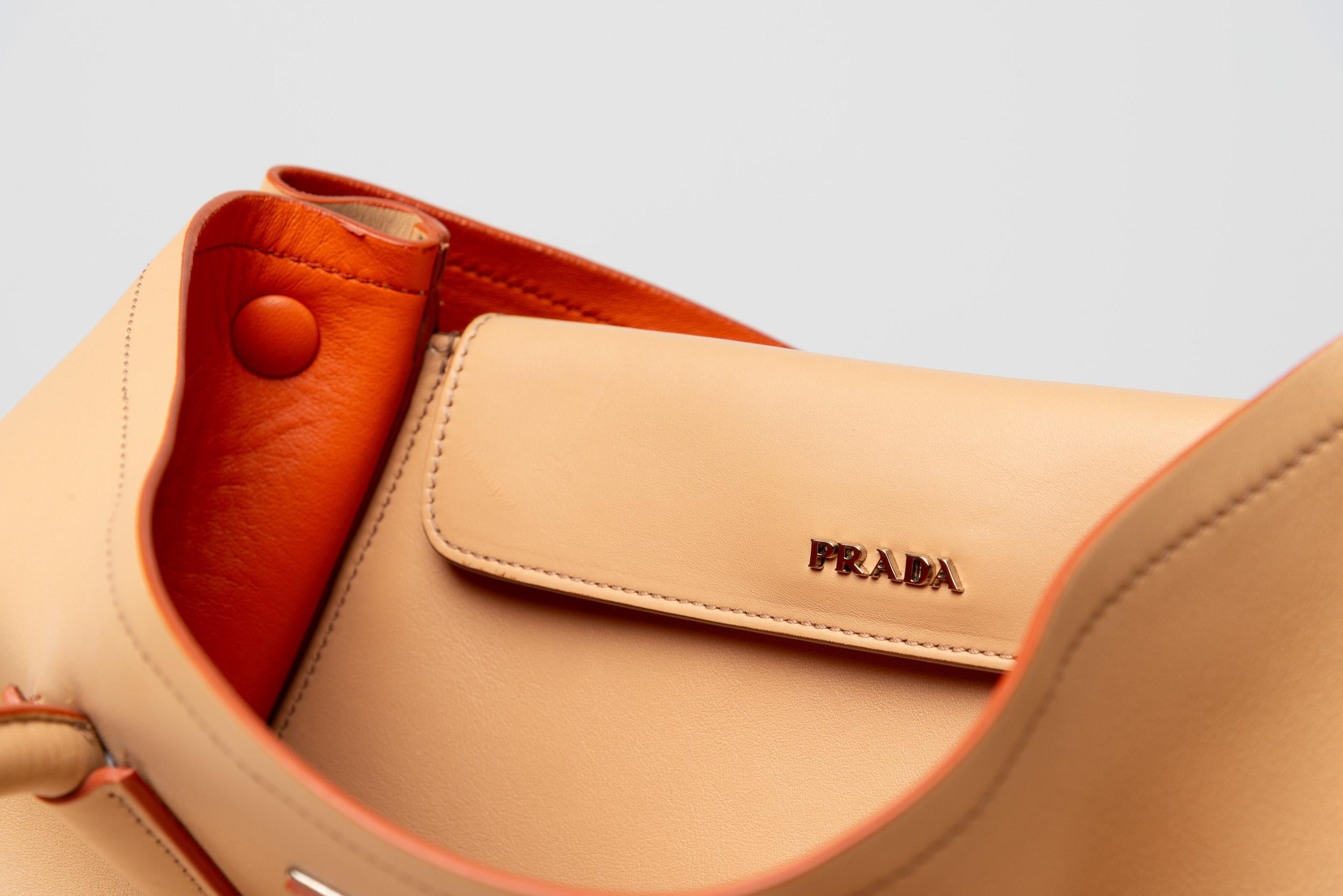 Prada Double Large Caramel Bag Beige 7