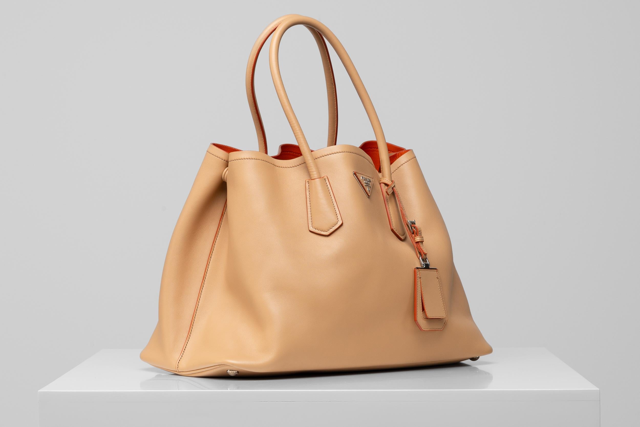 Women's or Men's Prada Double Large Caramel Bag Beige