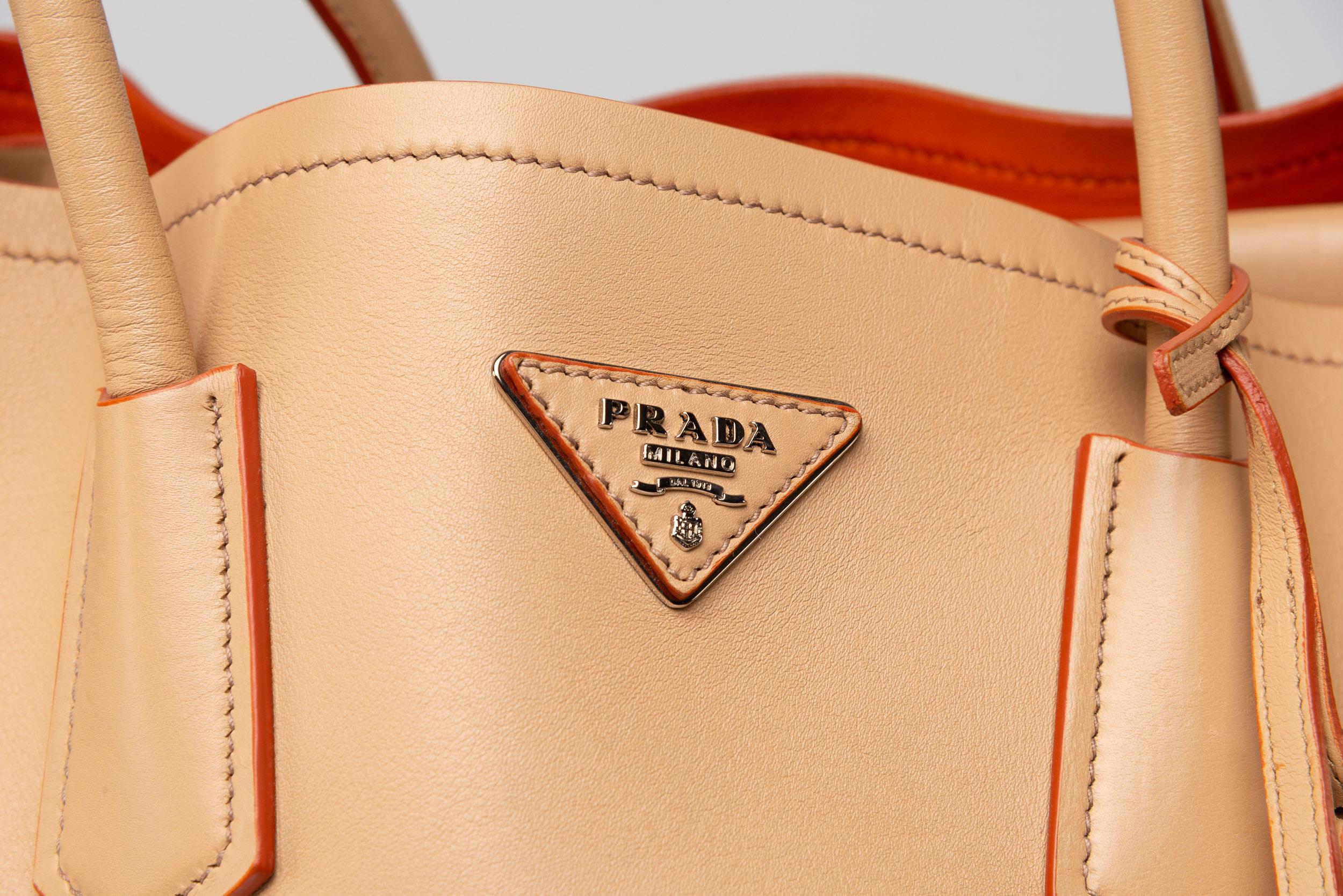 Prada Borsa doppia grande Caramello Beige 5