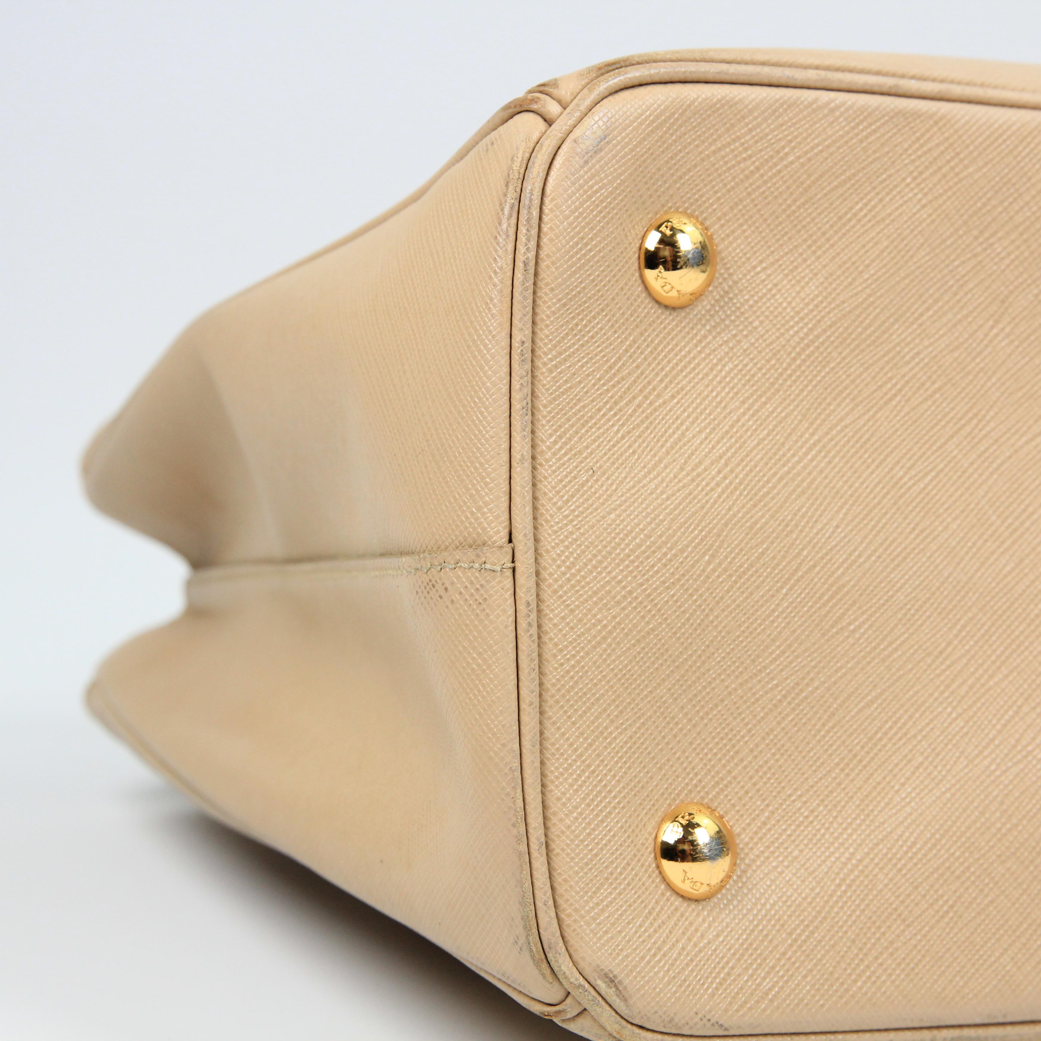 Prada Double leather handbag For Sale 1