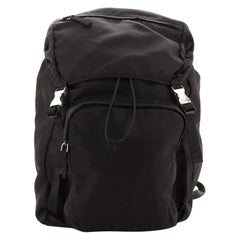 Prada Double Pocket Buckle Backpack Tessuto Large